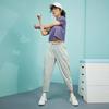 Reebok Однотонная повседневная тканая футболка с коротким рукавом для женщин, топы, фиолетовый цвет 23RCS408WGP0