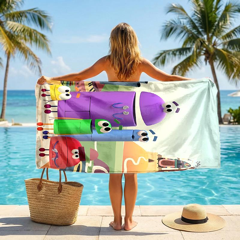 Ask Storybots Fashion Beach Towel: Ideal for Summer Adventures Soft, absorbent and quick drying suitable for swimming and bathing