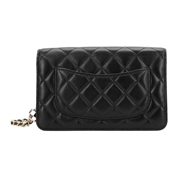 CHANEL 23C Early Spring WOC Sheepskin Crossbody Bag, Shoulder Bag Women's Black AP1450-B09985-94305