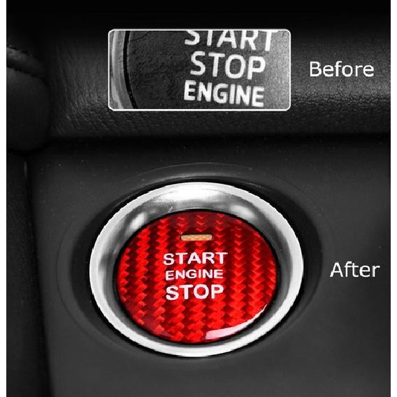 Красная кнопка Start/Stop двигателя из настоящего карбона без ключа для Mazda 3 6 CX-3 CX-5..