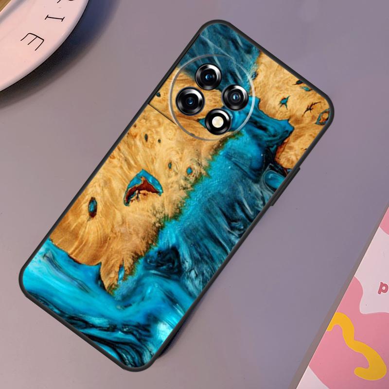 Гибридный чехол из дерева и смолы для OnePlus 12R 10T 10R 9RT 9 10 Pro OnePlus 12 11 Nord 3 2T CE 2 Lite N20 N10