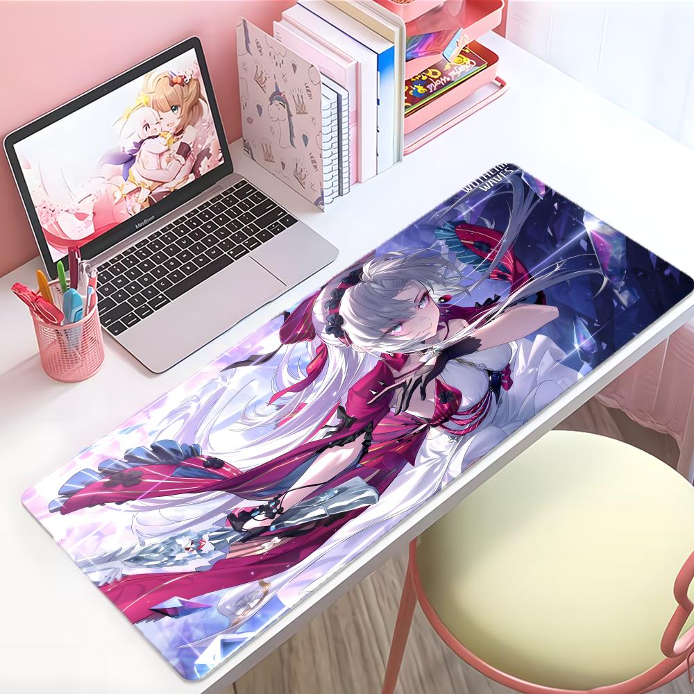 Game Elegant Wuthering Waves Colette Mouse Pad Large Thick Desk Pad Stitched Edges Gaming Mouse Mat For Pc