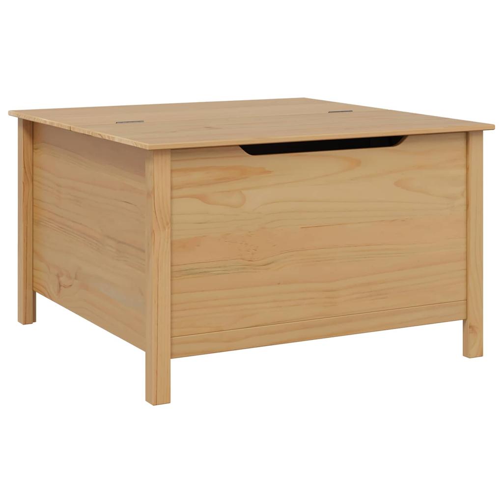 Coffee Table with Drawers HILL Honey Brown 79.5 x 79.5 x 49 cm