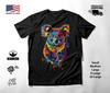 Koala Portrait Neon Graphic T-Shirt Black Unisex S-2XL
