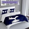 3pcs Tottenham Hotspur F.C Duvet Cover Set, Includes 1 Duvet Cover and 2 Pillowcases,Skin-Friendly&Comfortable Fabric,Suitable Bedding Sets