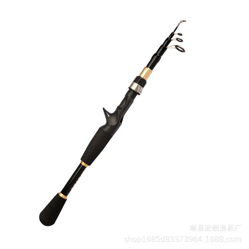 Telescopic Luya Rod M Adjustment Portable Short Section Contraction Vibration Solid Rod Handle Straight Long Throw Fishing Rod