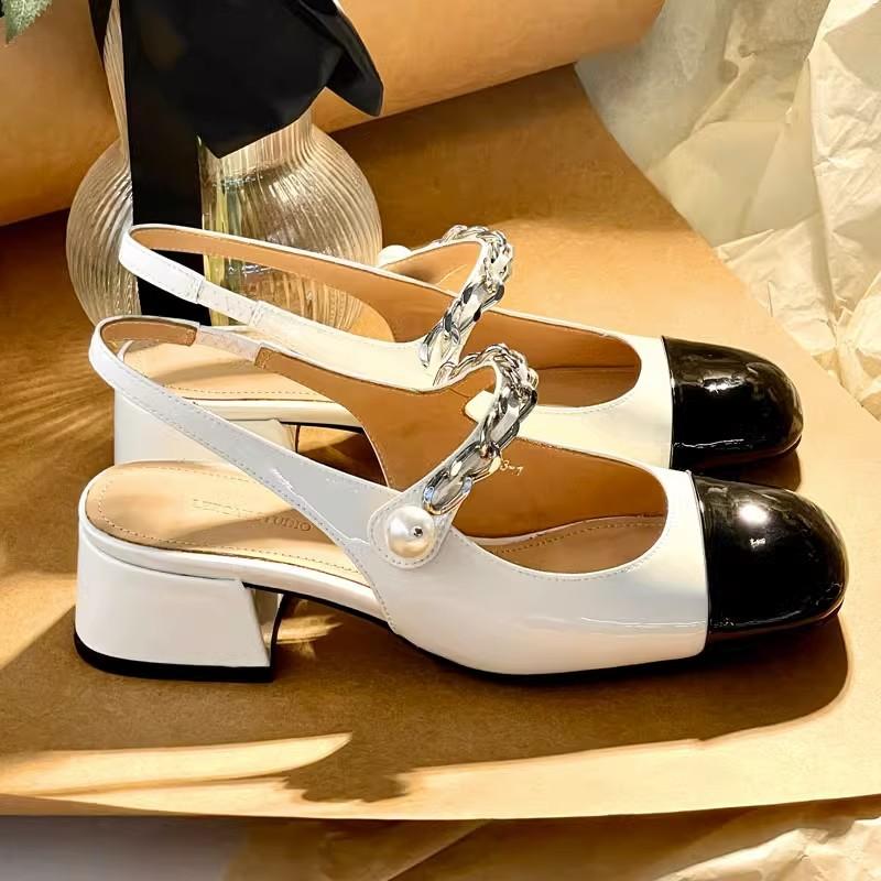 Новые ретро-босоножки на толстом каблуке из Гонконга, женские туфли на одной пуговице, французские женские туфли на толстой подошве, ароматные туфли Мэри Джейн