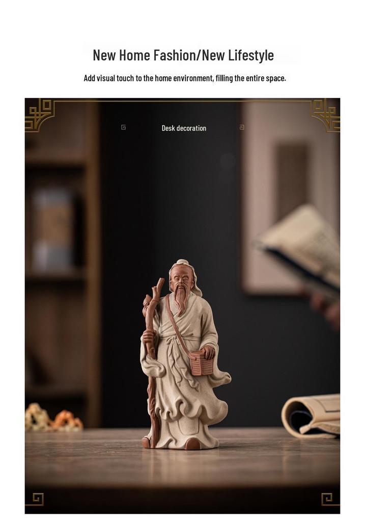Hua Tuo Ceramic Sculpture: Historical Figure Zen Home Decor