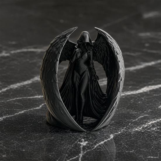 3D-печатная статуэтка Темной Богини, Винтажная готическая статуя крылатой женщины, Настольное украшение для дома, офиса, гостиной