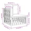 Garden Corner Sofa with Cushions White Fabric