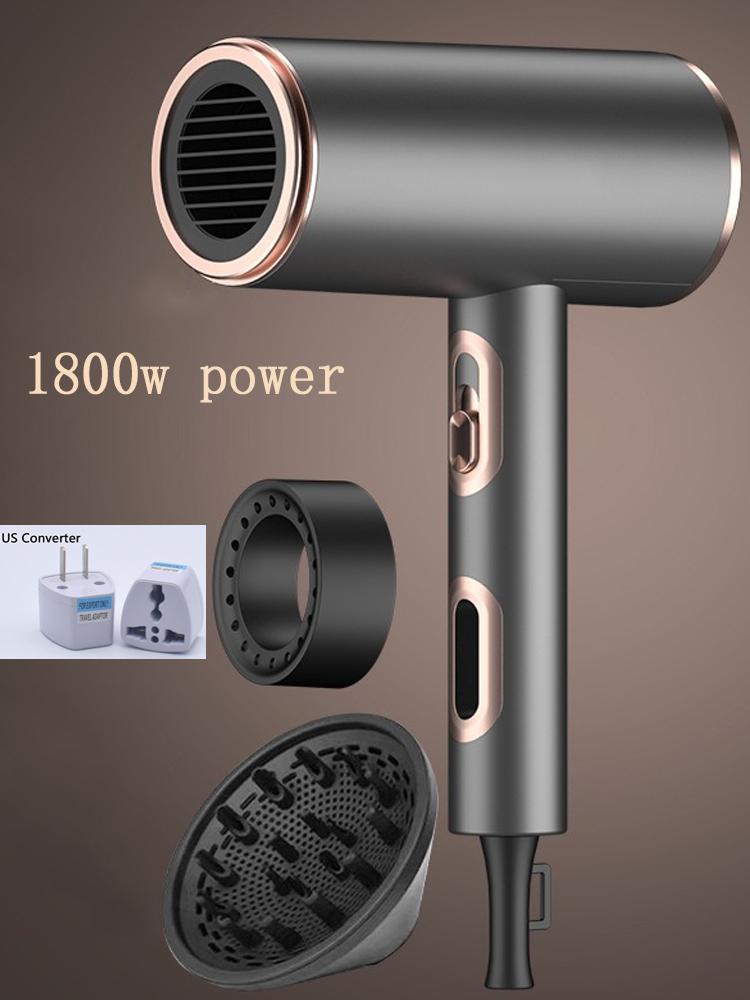 Portable Hair Dryers Negative Ion 1800W 2200W Three-gear Heating and Cooling Adjustment High Power Blue Light Anti-static Blow Dryer Home Appliance