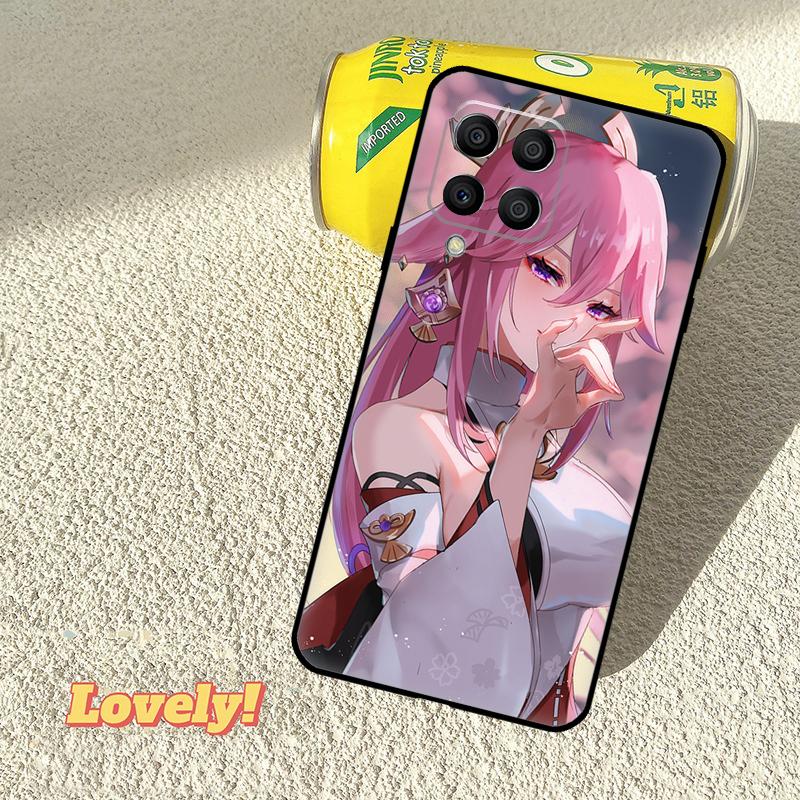Чехол Genshin Impact Яэ Мико для Samsung Galaxy M52 M36 M06 M16 M56 M33 M15 M55 M31 M13 M12 M14 M53 M32 M35 M34 M54