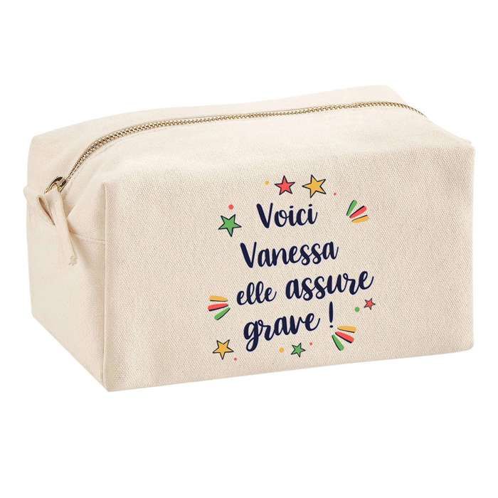Trousse multifonction Vanessa elle assure grave Cadeau Anniversaire Idée Personnalisé Original | Trousse Scolaire Fournitures Bureau