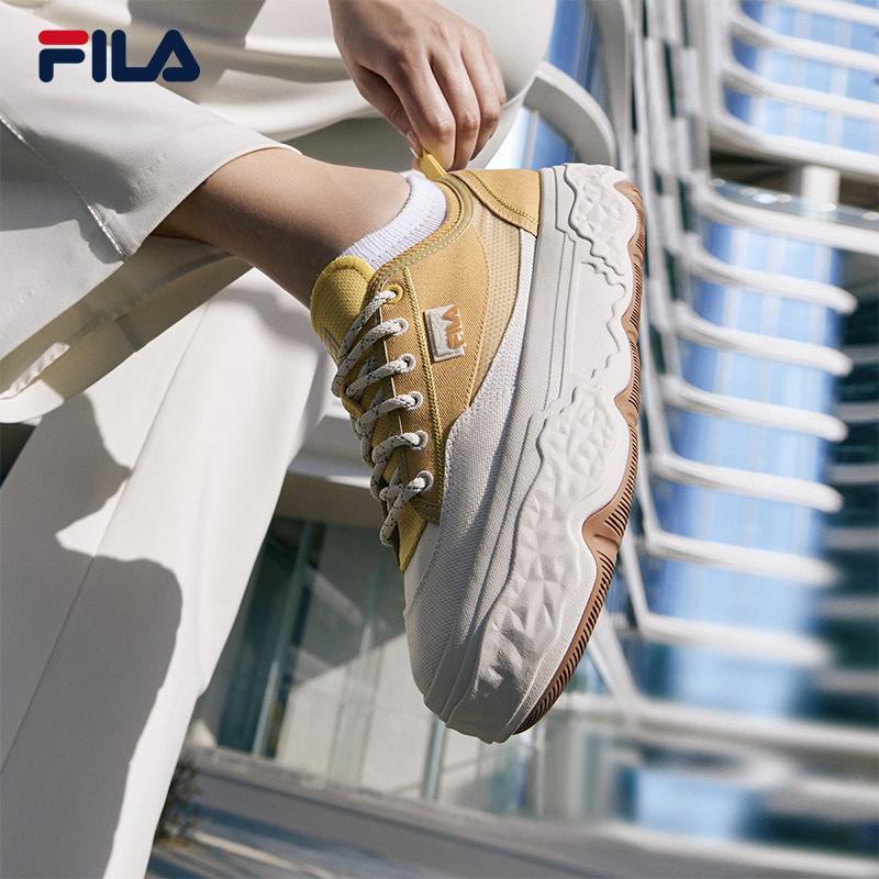 Fila Прочные и долговечные низкие кеды из парусины для женщин, золотисто-абрикосово-желтый цвет F12W421301FGJ