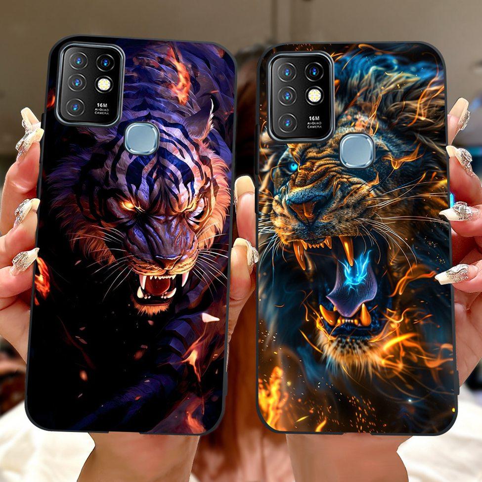 Для Infinix Hot 10 Чехол Силиконовый Милый Кот Модные Цветы Роскошная Расписная Задняя Крышка Для Чехла Телефона Inifnix Hot 10 X682B X682C