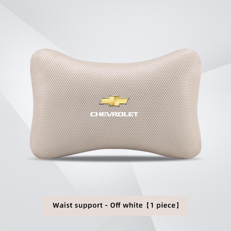 tnfmx4 Ice Silk Car Seat Headrest Waist Cushion Neck Pillow For Chevrolet Cruze Sonic Silverado Corvette Camaro Suburban Trailblazer