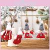 Charming Christmas Hanging Decorations Wooden Bead Foot Dolls For Festive Cheer