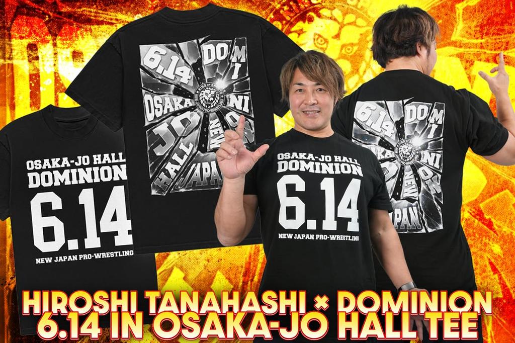 Новая Япония Хироси Танахаси x DOMINION в HALL Памятная S 7271105137 Рестлинг 14.06 OSAKA-JO Футболка (2026)