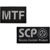 Светоотражающий нашивка MTF SCP, 3D логотип Фонда «Особые условия содержания», Вышитые тактические шевроны для поднятия боевого духа, На липучке (2 шт. B)