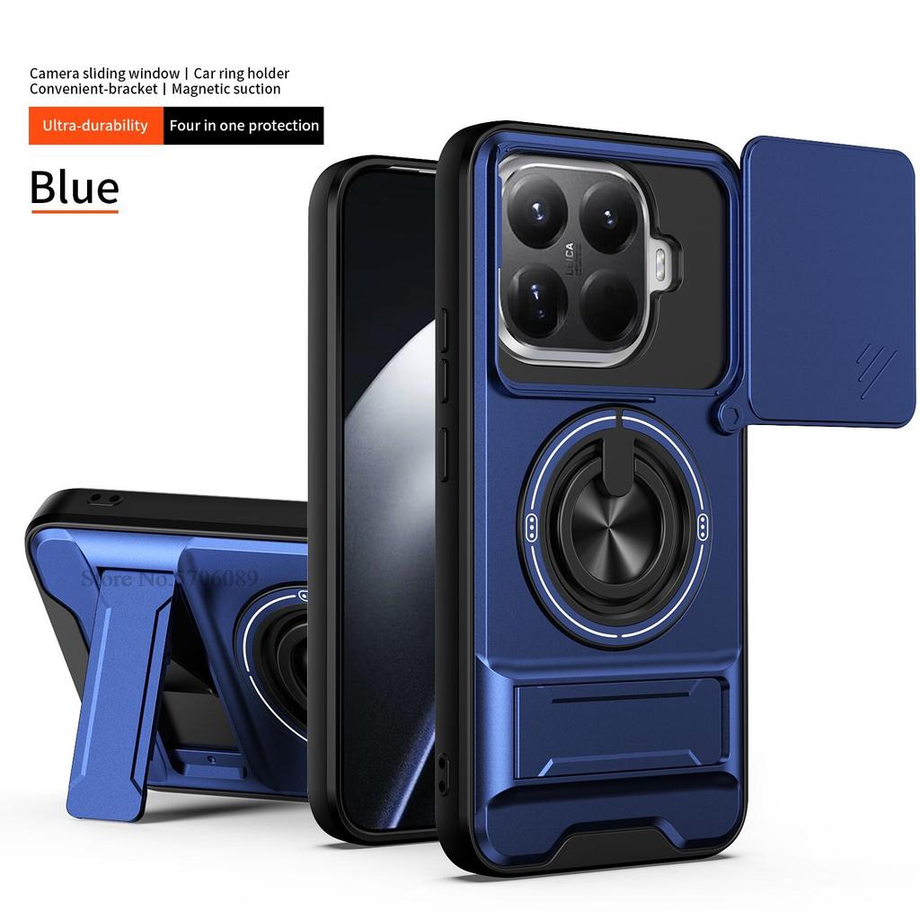 Бронированный чехол 15T/15T Pro для Xiaomi 15T Pro, противоударный чехол-слайдер с защитой объектива, чехол для телефона для Xiaomi 15T, чехол Fundas с кольцом