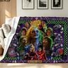 BEETLEJUICE Print Flannel Blanket High Quality Warm Comfortable Cover for All Seasons Perfect for Gifts Home Decor