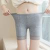 Женские защитные брюки, высокоэластичные, однотонные, бесшовные, кружевные, с защитой от воздействия окружающей среды, с высокой талией, облегающие, быстросохнущие, мини-юбка, внутренние шорты, шорты для йоги