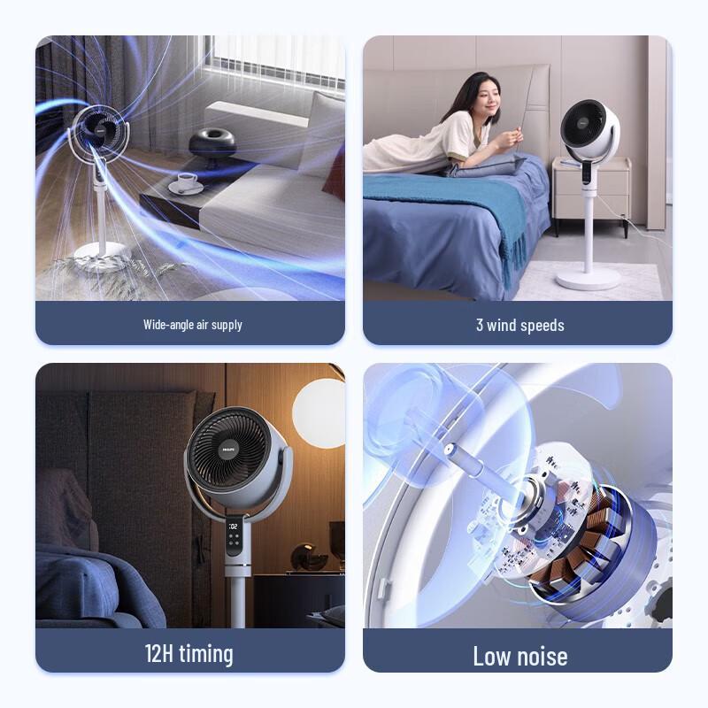 Philips ACR2242CFD 3D oscillating air circulator fan CN plug (адаптер в комплекте)