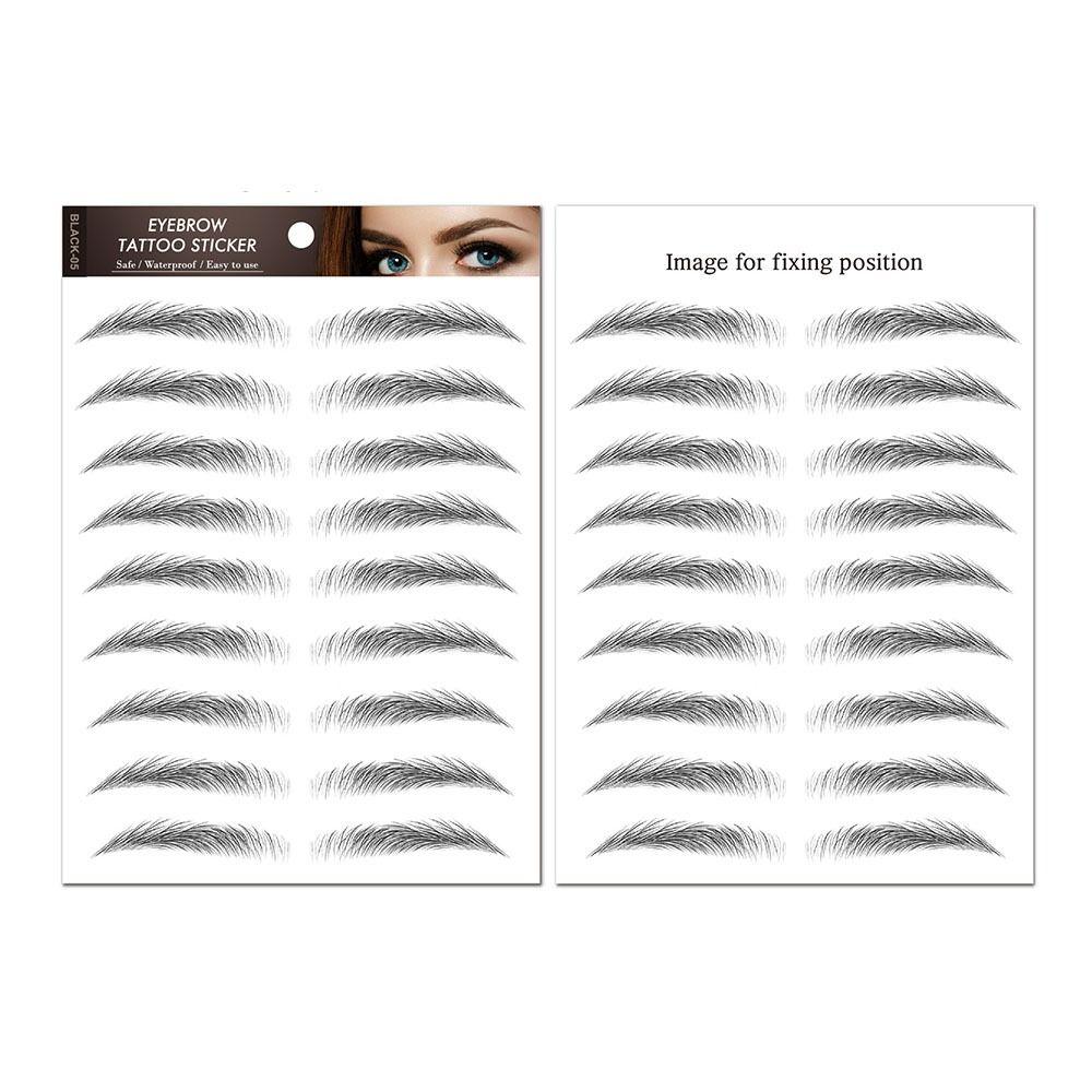Косметические 6D татуировки для бровей Наклейки Моделирование бровей Наклейки для бровей Переводные картинки для воды