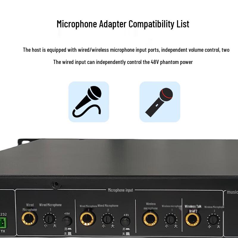 Аудиоусилитель HuiDu M-180 DSP для конференций и обучения (Китайская версия)