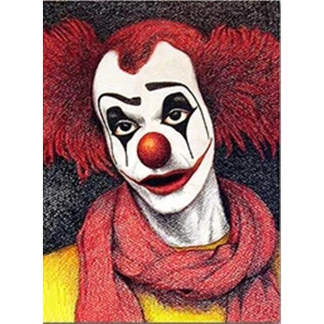 5D Diy Diamond Painting Humorous Clown Embroidery Full Round Drill Cross Stitch Kits Mosaic Pictures Handmade Home Decor