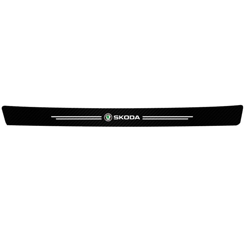 LQLT3 High-quality Carbon Fiber Car Door Sill Protector Sticker For Skoda Octavia Mk3 Fabia Kamiq Kodiaq Karoq Yeti Rapid Scala Superb