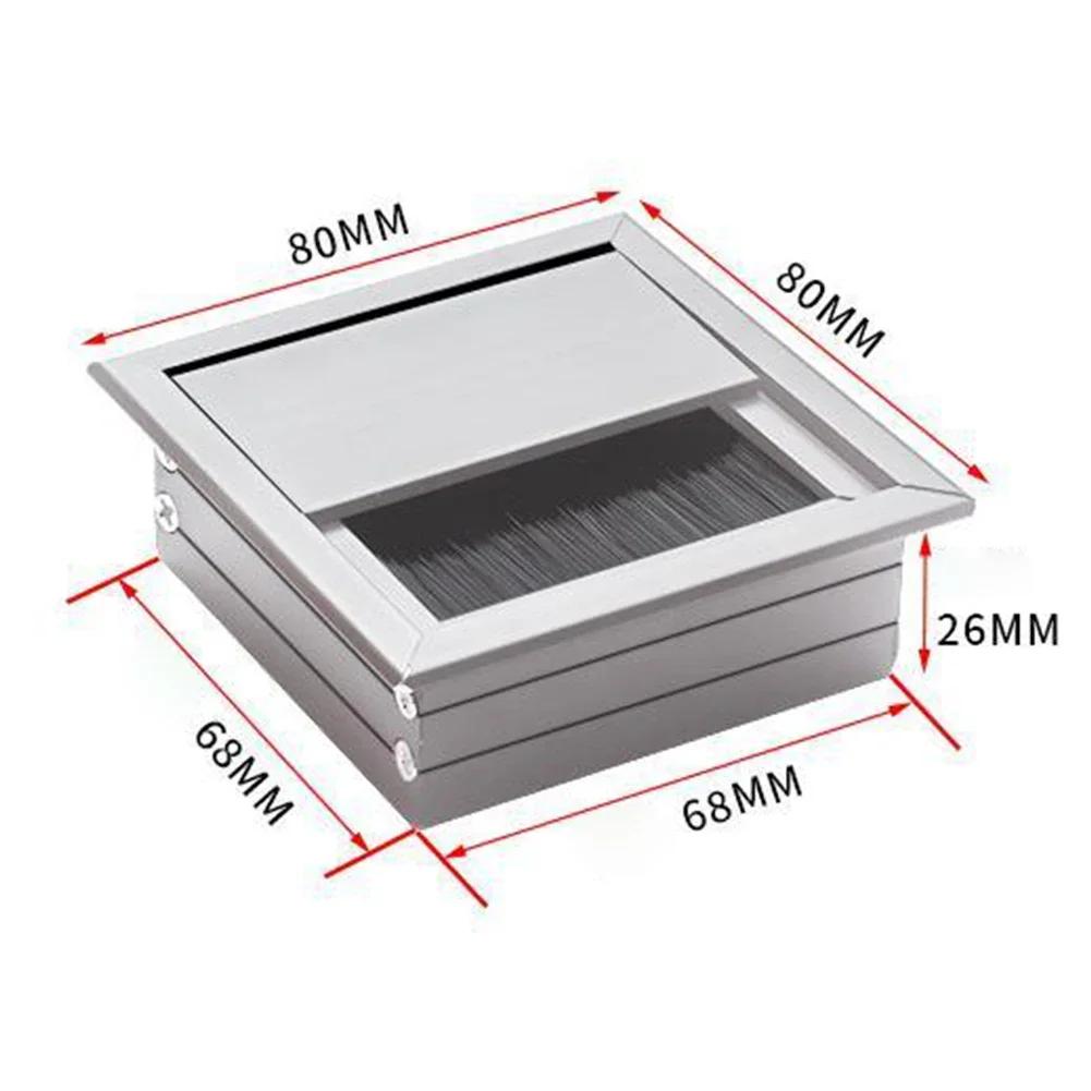 Втулка для шнура на столе, крышка отверстия для провода, порт вывода кабеля, крышка коробки для заправки кабеля, органайзер для кабеля на офисном столе 80x80 мм