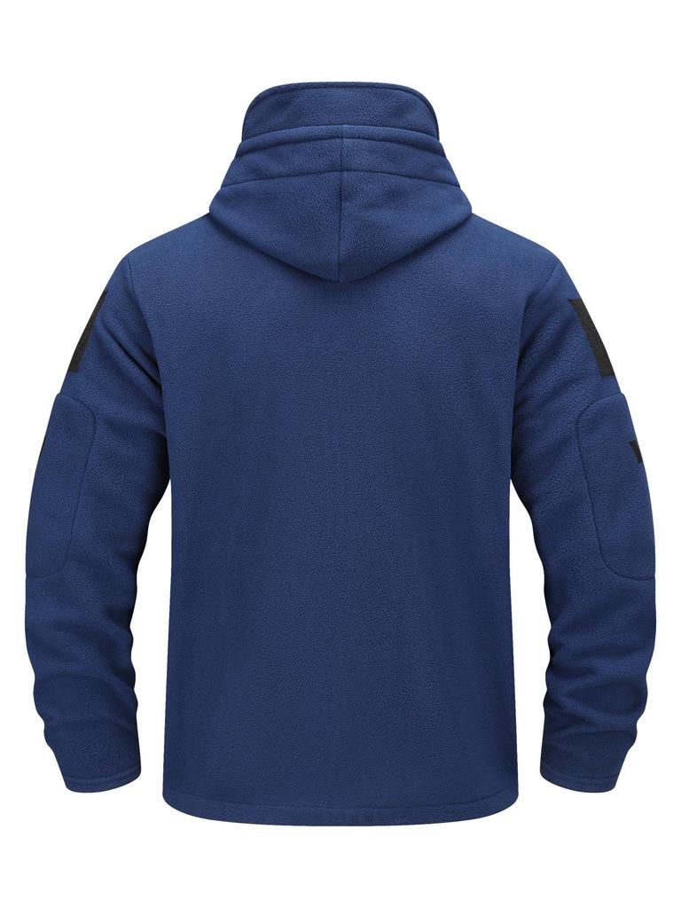 Мужская теплая флисовая куртка с капюшоном - Коллекция Осень/Зима 2025