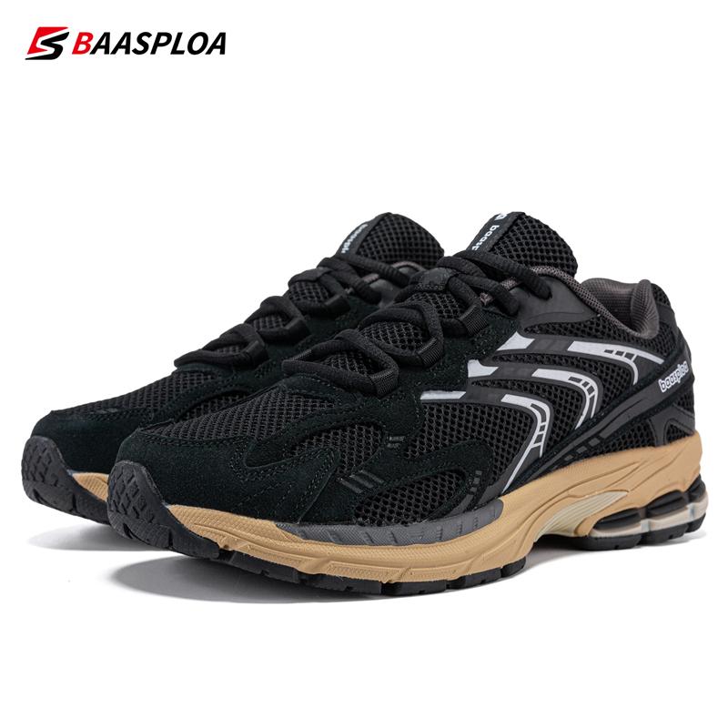 Bassploa Men Running Shoes Mesh Surface Breathable Non-Slip Lightweight Basketball Shoes for Men Outdoor Leisure Sports Men Shoes