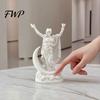 Light Luxury Desktop Decor 3D Printed Greek Goddess Figurine, Crescent Statue, Resin Figurine Sculpture Ornaments for Home Office Bookshelf
