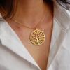 Engraved Family Name Necklace Personalized Name Necklace Tree of Life Necklace Multiple Names Jewelry Gift for Family and Mom