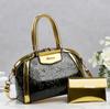 New Trendy Luxury Glossy Embossed Women Mommy And Me Top Handle Bag, Versatile Convertible Shoulder Crossbody Purse For Daily Shopping Dating Outfits