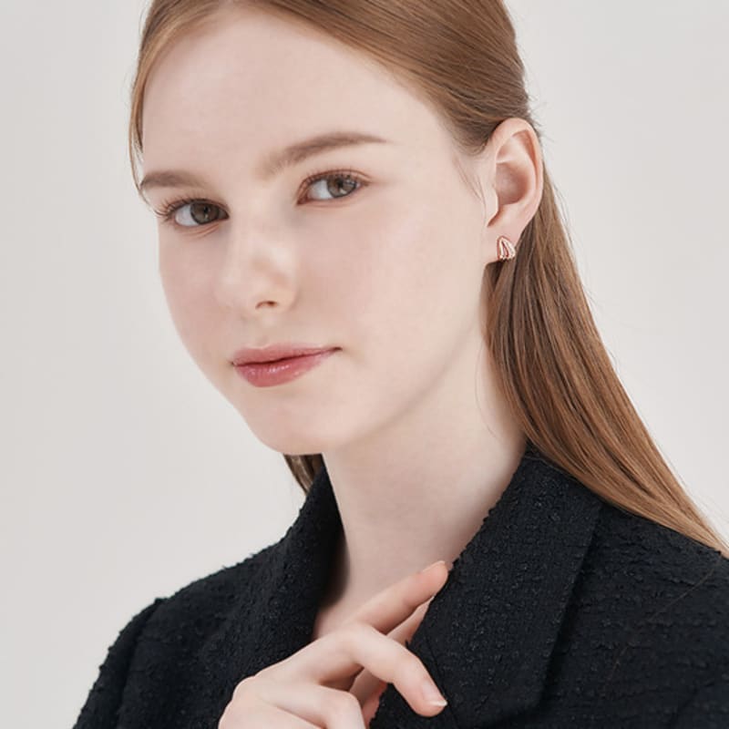 ELLE Jewelry 14K GF Two-Line Ballroom Earrings ELGPEE539