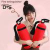 Fire-Extinguisher Plush Toy Soft Sofa Neck & Back Cushion Cartoon Cylindrical Stuffed Pillow for Boys Girls