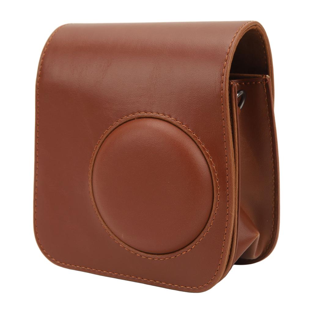 Protective Portable Camera Case PU Leather Camera Bag with Adjustable Shoulder Strap for Fujifilm Instax Mini 7+
