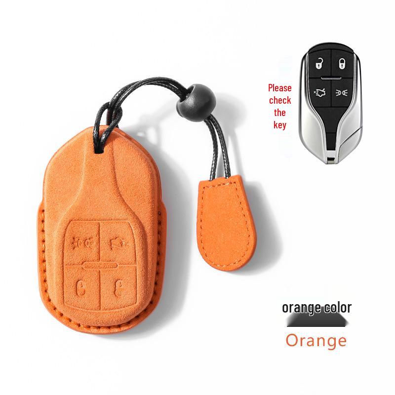 Maserati Key Case: Premium Suede Shell for Levante & Ghibli