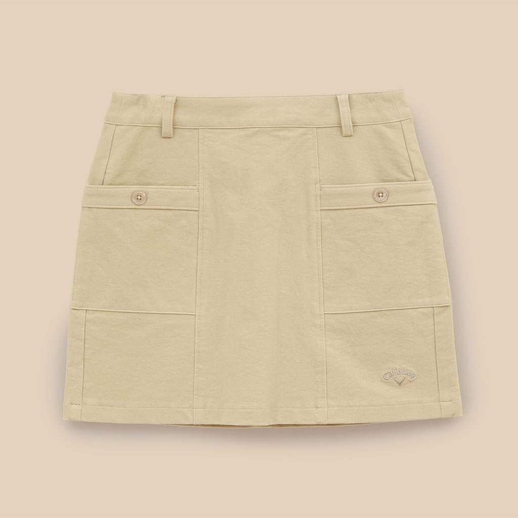 Callaway Stretch Skirt with and C23228208 Size M Women's 8-Way Moisture-Wicking Heat-Generating Properties, Golf, 1042_Beige,