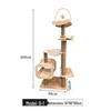 BeiYou Large Solid Wood Cat Tree with Space Capsule