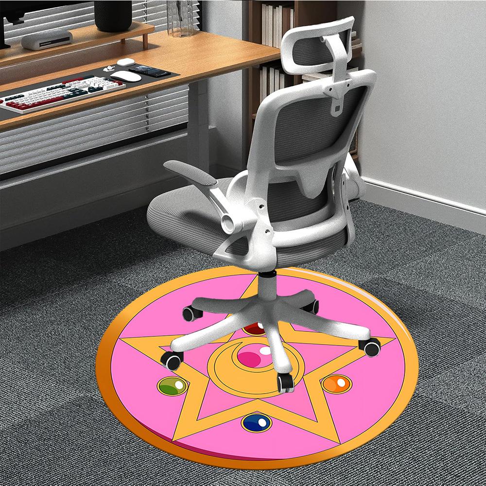 1pc Sailor MoonChair Carpet for Office, Non-slip, Soft and Durable Office Rug for Interior Decoration, Perfect for Office yy250925110