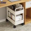 Movable Gap Storage Rack Kitchen Bathroom Slide Organizer Durable Rolling Trolley Multi-storey Cart Storage Under Table Shelf