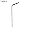 100Pcs Flexible Plastic Straws Disposable Drinking Straws Assorted Colors 21cm Bendable Striped Design Juice Straws for Parties Events