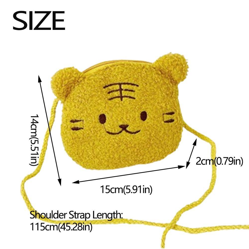 Милая мультяшная сумка с медведем, плюшевые кавайные кошельки для монет, легкие плюшевые сумки через плечо для детей