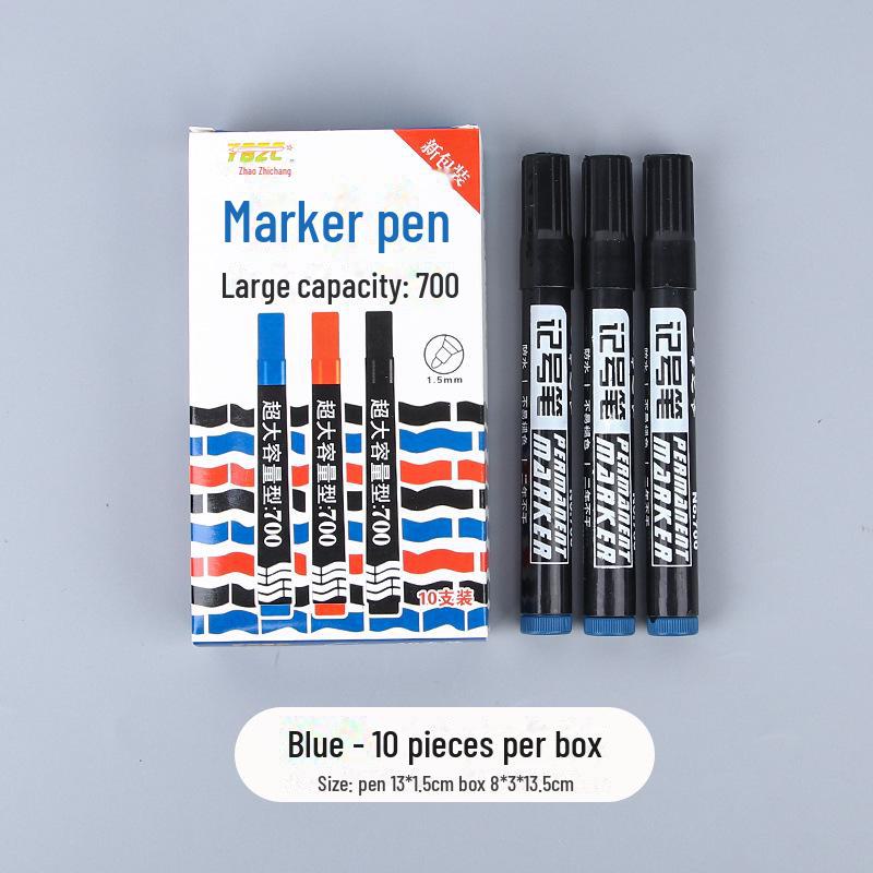 Черный маркер на масляной основе Spot 700 — большой емкости, водонепроницаемый, быстросохнущий, заправляемый, с широким наконечником.