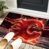 Calgary Flames Area Rug Suitable for Indoor And Outdoor,Carpets for Playroom, Homes, Offices, Living Rooms,Home Decor,Christmas Fan Gift