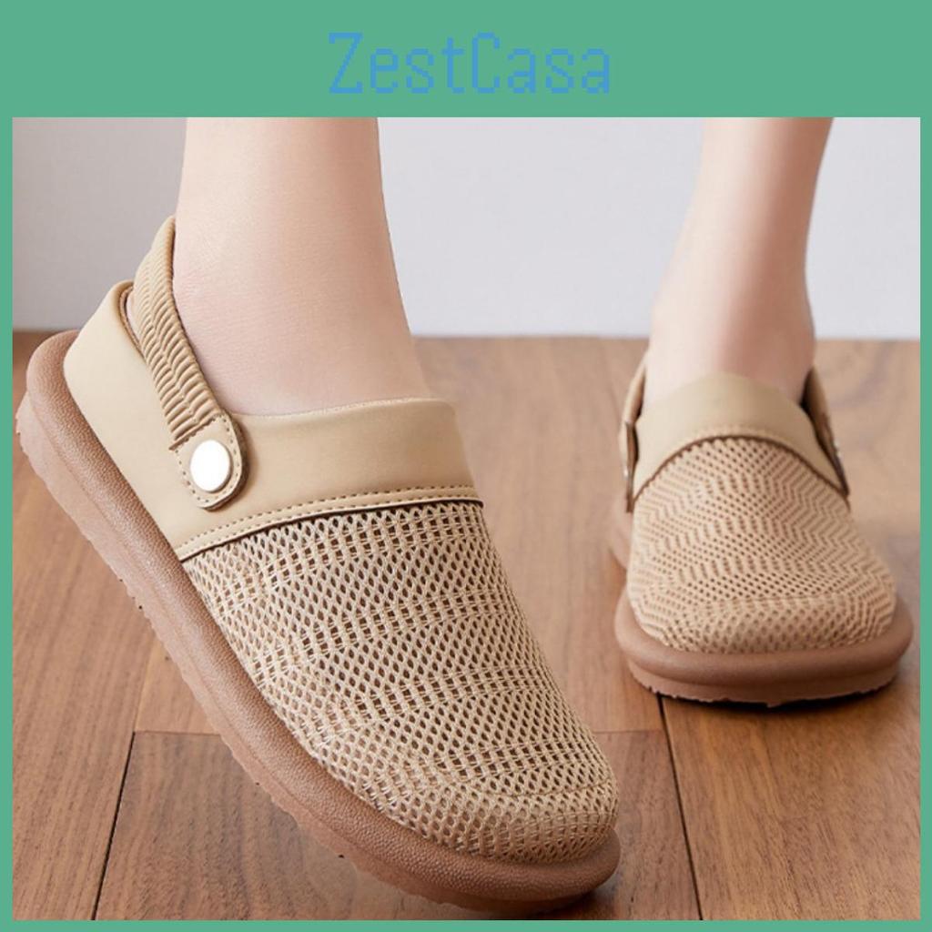 Hollowed Summer Women For Sandals Out Mesh Shoes Japanese Minimalist Baotou Slippers Soft Soled Casual Shoes